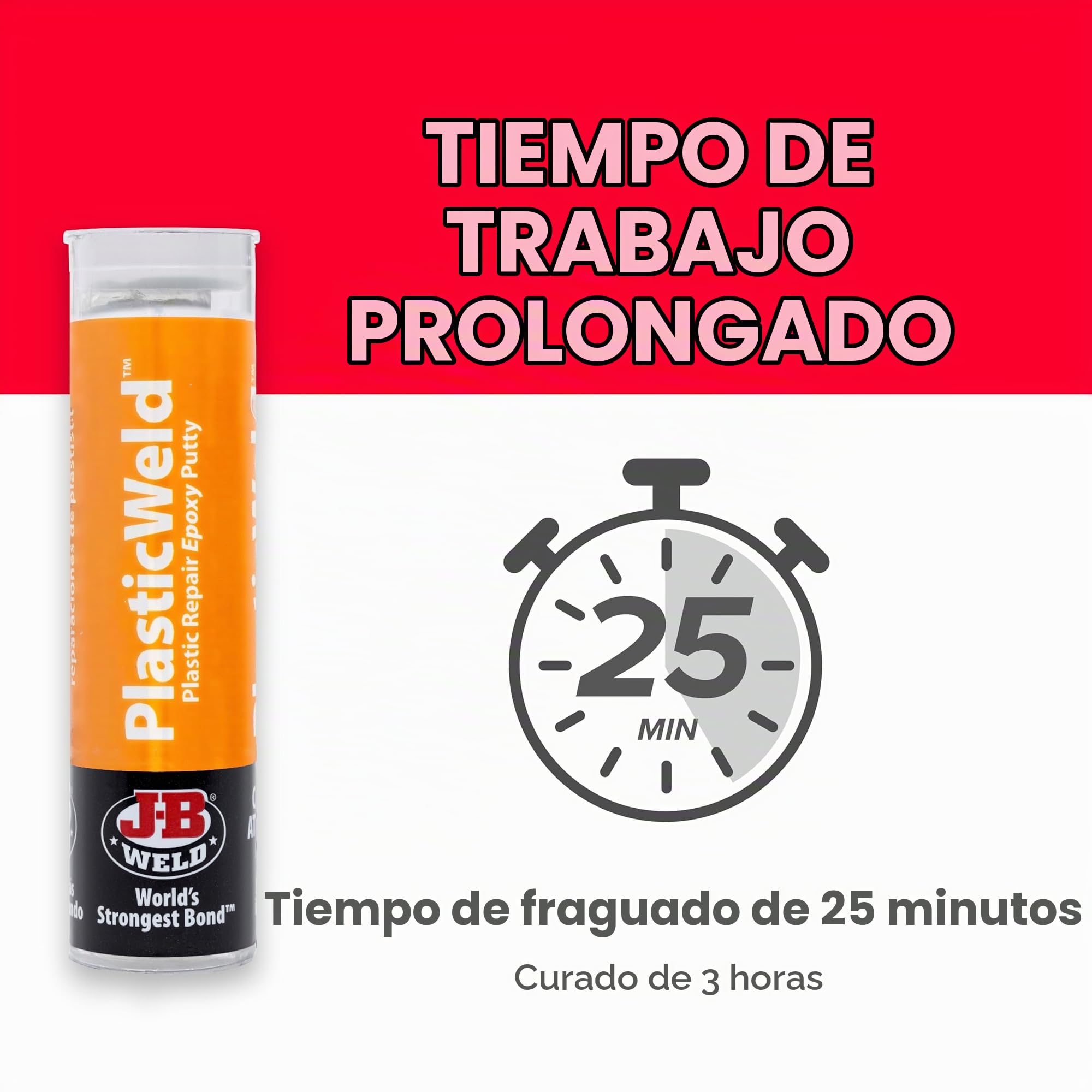 J-B PlasticWeld Epoxy Putty 8237 - Adhesivo epoxi para metal