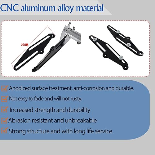 Miniatura 2 de Kit de soporte de ajuste de parabrisas de motocicleta para Ya-ma-ha Tenere 700, 4 pulgadas/3.937 in, kit de soporte de soporte para parabrisas