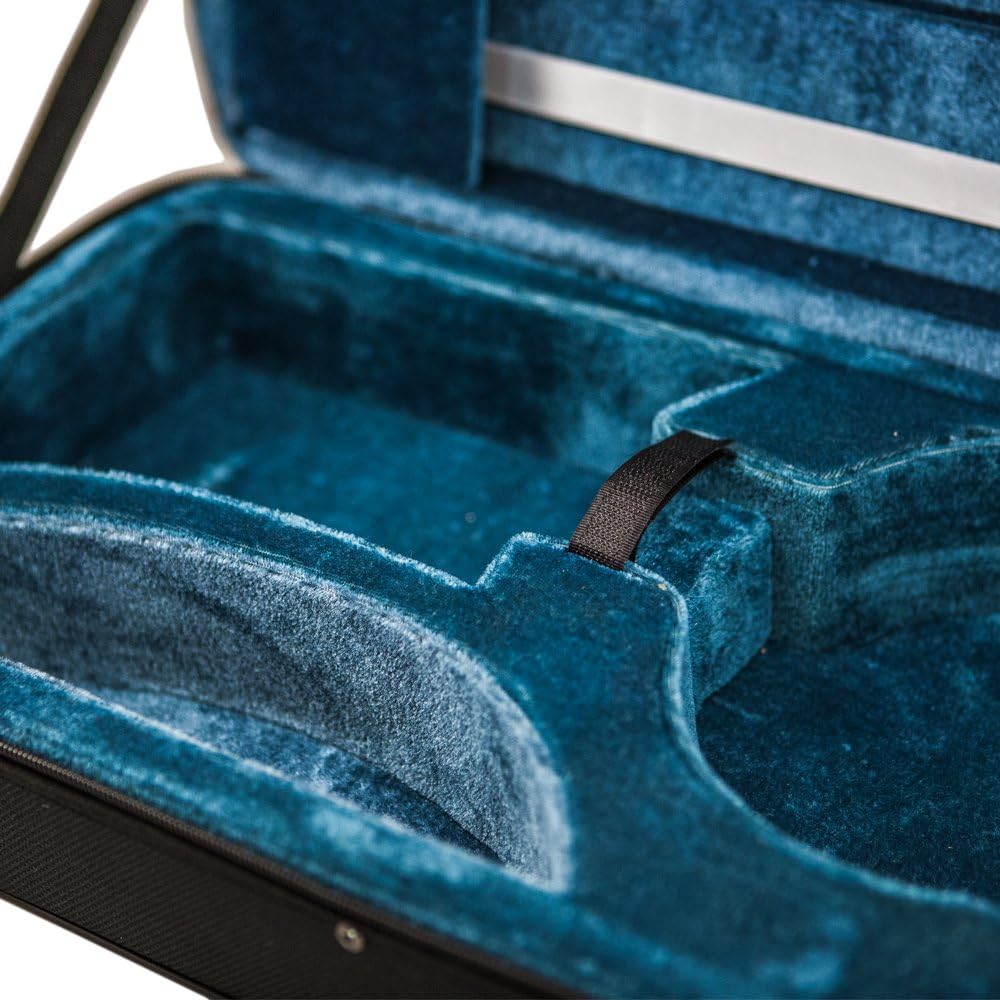 SKY 4/4 Full Size Violin Oblong Case Lightweight with Hygrometer Black/Blue image 3