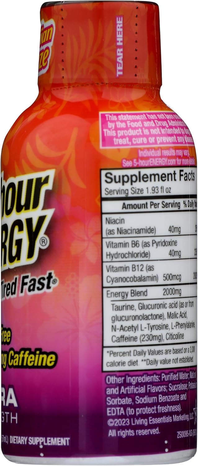 5-Hour Energy Sugar Free Hawaiian Breeze Energy Shot 1.93 oz
