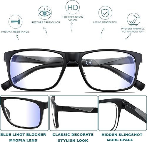 Miniatura 3 de Distance Nearsighted Glasses For Men Women Near Sighted Vision Driving Farsighted Blue Light Computer Eyeglasses