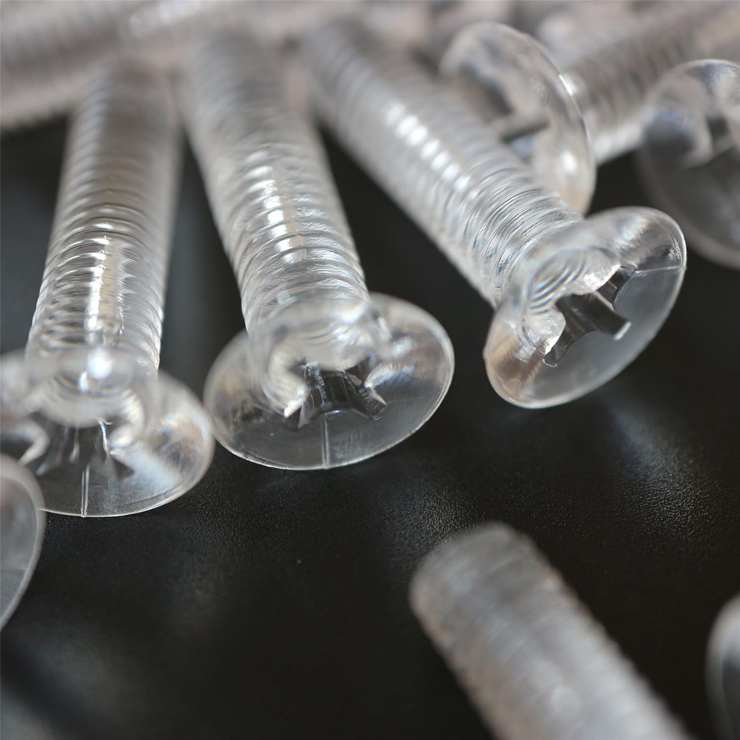 50 x Crosshead Countersunk Screws Nuts and Bolts, Transparent Clear Plastic Acrylic, M5 x 20mm - Acrylic Plastic Screws, M5 x 20mm, (13/64 x 25/32 in)