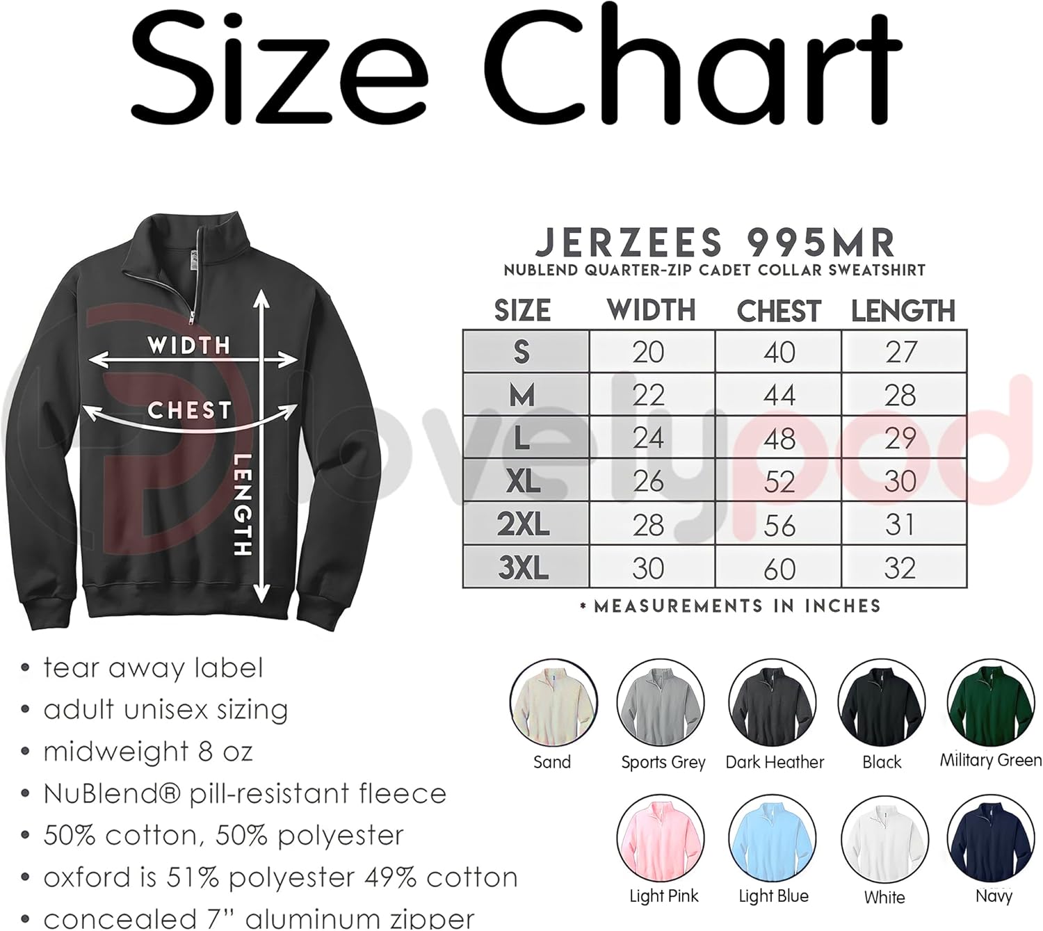Embroidered Teacher Quarter Zip Sweatshirt – Gifts for Teacher, Custom Quarter Zip Pullover for Women Men - Image 7