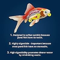 Vista 8 de Palos de estanque TetraPond, alimento para peces de estanque, para peces dorados y Koi, 1.72 libras