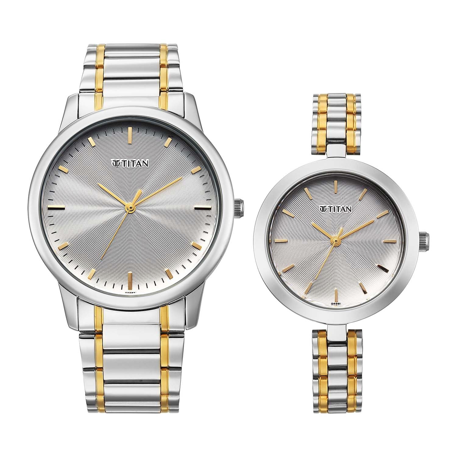 titan Bandhan Eternal Pair Analog with Silver Dial Dual Tone Stainless Steel Strap Watch for Couples - 19692969BM01-picture-47