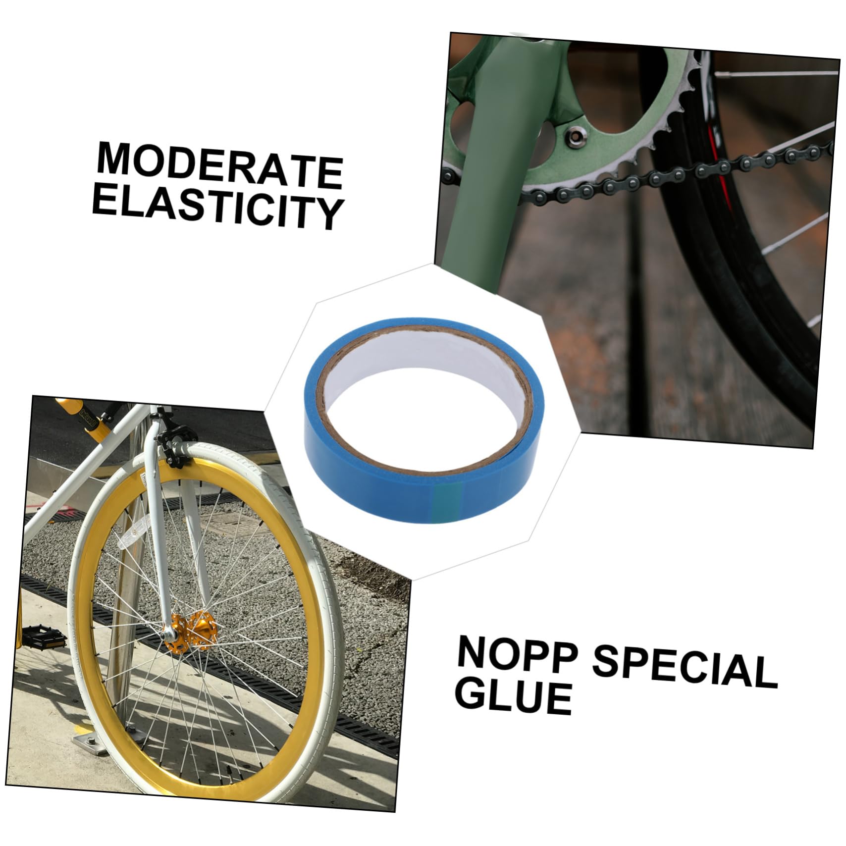 Veemoon 5 Fahrradreifenliner Reifeneinlage Fahrrad-Radpolster praktisches Reifenschlauchband Pannensicheres Felgenband Fahrradreifenschutz nopp Spezialkleber Blue