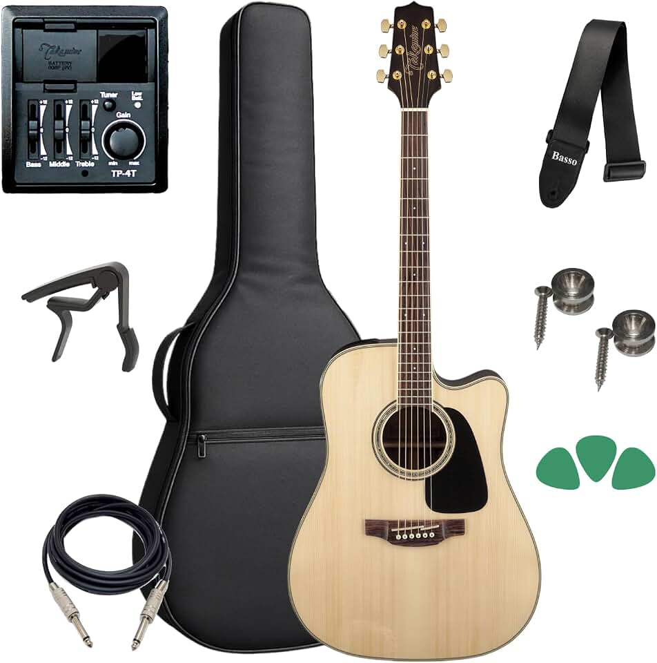 Violão Takamine Folk Gd51 Ce Natural Kit Capa Acessórios