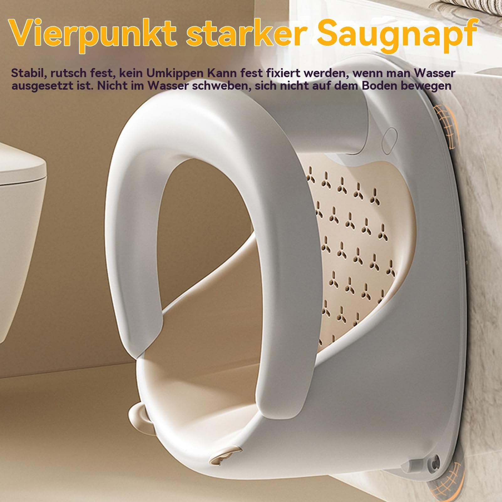 Asiento de baño para bebés - Asiento de bañera para niños pequeños, asiento antideslizante con giratorio para 1-3 años para jugar Relajarse en el baño, piscina, jardín, terraza