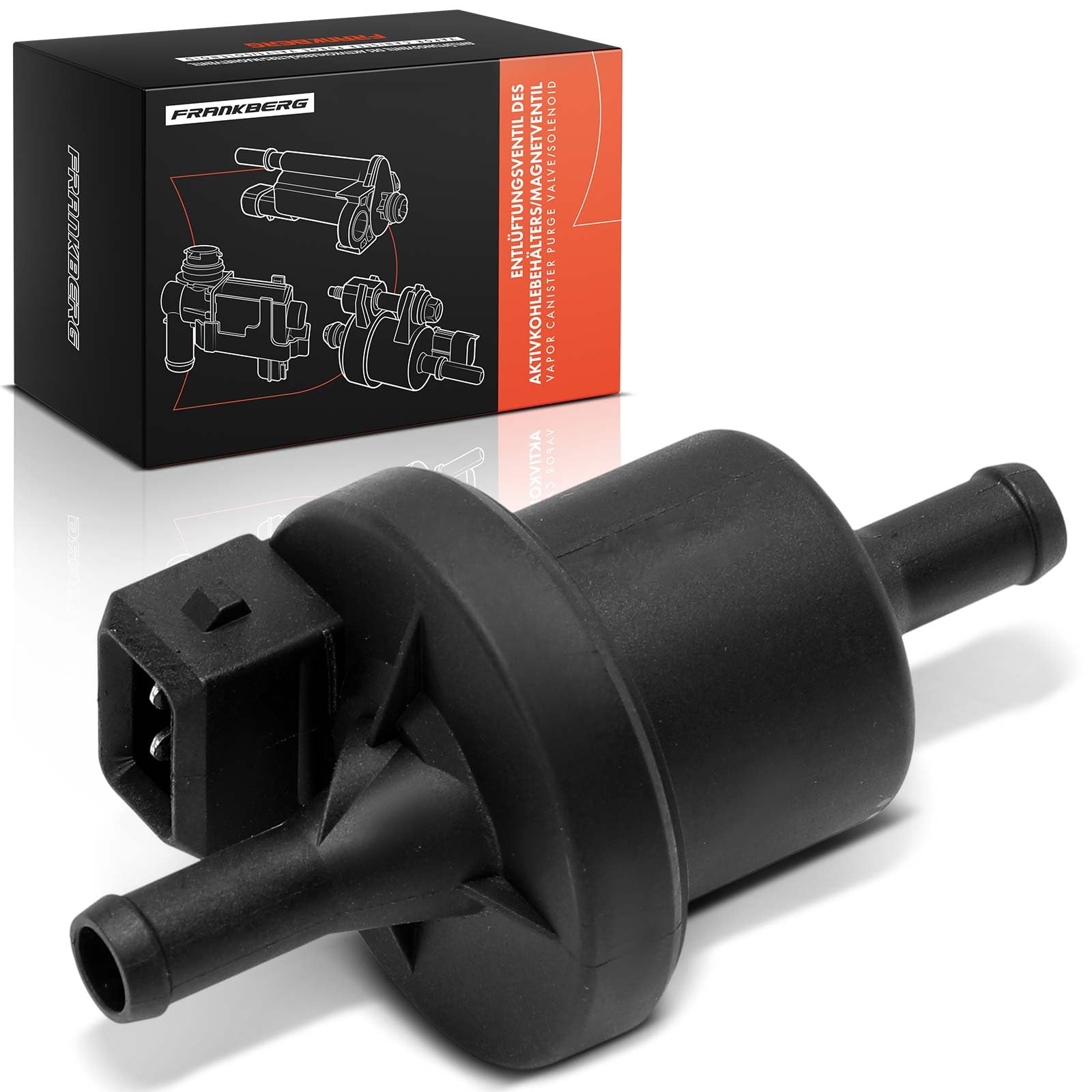 Frankberg Valvola di sfiato Valvola di sfiato serbatoio 2-Poli Benzina Compatibile con Golf VI 5K1 Polo 9A 9N Pass.a.t 3B3 A4 A3 Sportback Jett.a III 1K2 Bor.a 1J2 E.O.S Replace# 058133517