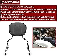 Vista 6 de Dasen Barra de sissy desmontable compatible con Harley Touring, respaldo del pasajero de liberación rápida compatible con Touring Road Glide Street