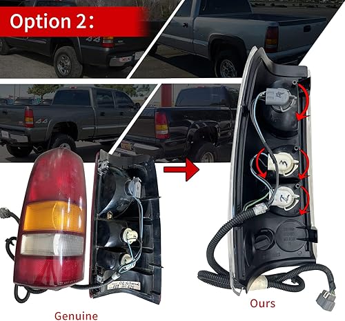 Miniatura 4 de TUZILLA Luces traseras para Chevy Silverado 1500 2500 1999-2006 Silverado 3500 y 2007 Silverado con estilo clásico 01-06 GMC Sierra 1500 y 2500