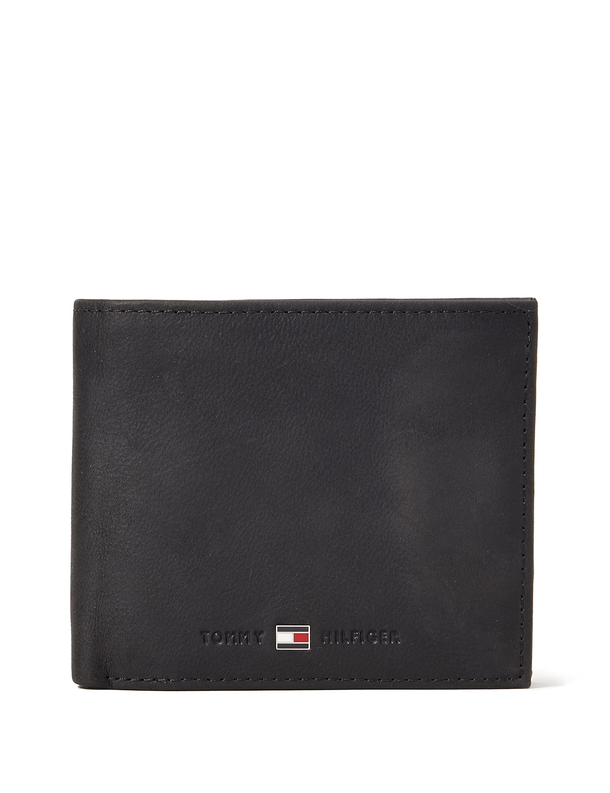Tommy Hilfiger Portafoglio Uomo Johnson CC Flap and Coin Pocket in Pelle 75 cm Nero