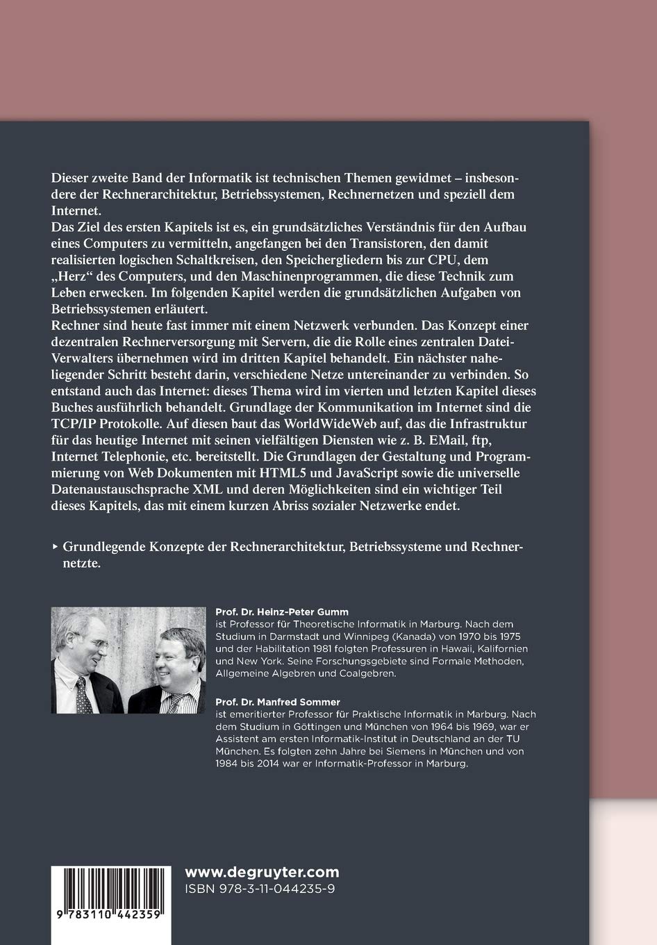 Rechnerarchitektur, Betriebssysteme, Rechnernetze (De Gruyter Studium)