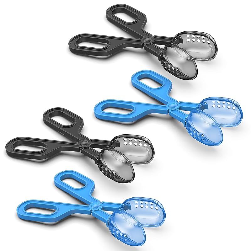 Pinças para Alimentação de Répteis Pawfly em ABS com Pegador Tipo Tesoura, 4 unidades