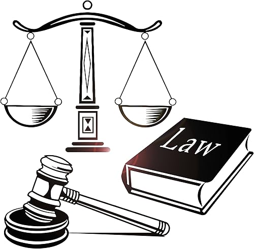 Vinilo grande para pared, decoración de oficina jurídica, decoración de ventana, decoración de ventanas, mural (405ig), color negro