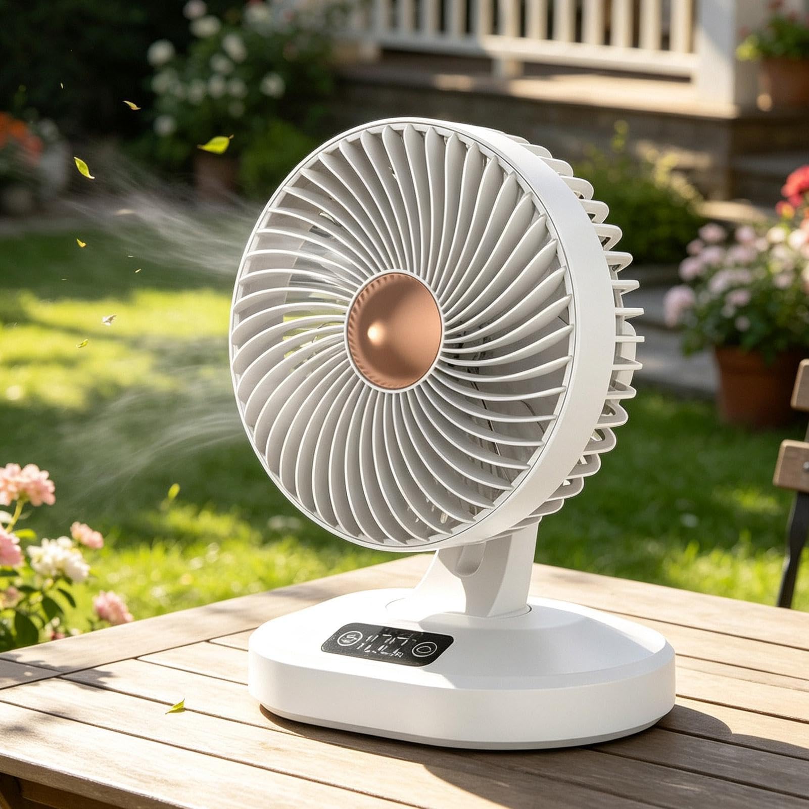 Ventilatore USB Da Scrivania Apparecchio Ricaricabile Silenzioso Regolabile