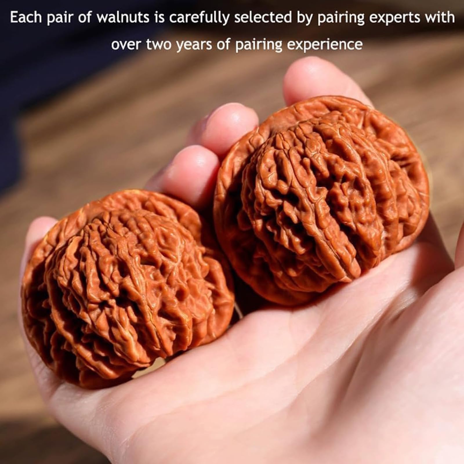Nueces Wenwan de China naturales seleccionadas sin pulir color original coleccionables 38-39