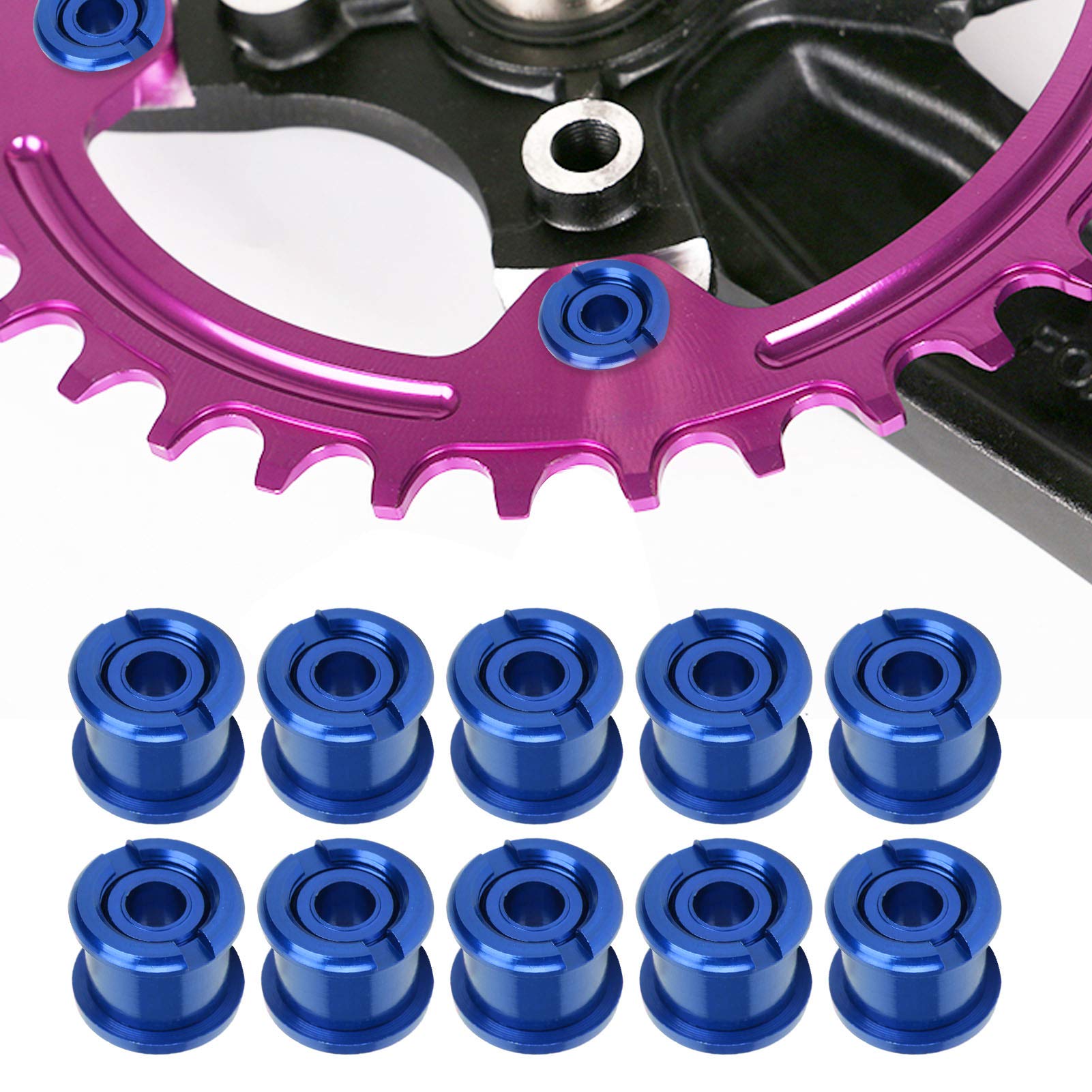 5 Viti Per Corona Mountain Bike In Acciaio Inox - Bulloni Per Ruota Dentata Singola/Doppia/Tripla - Ricambio Leggero E Resistente Alla Corrosione (Argento)