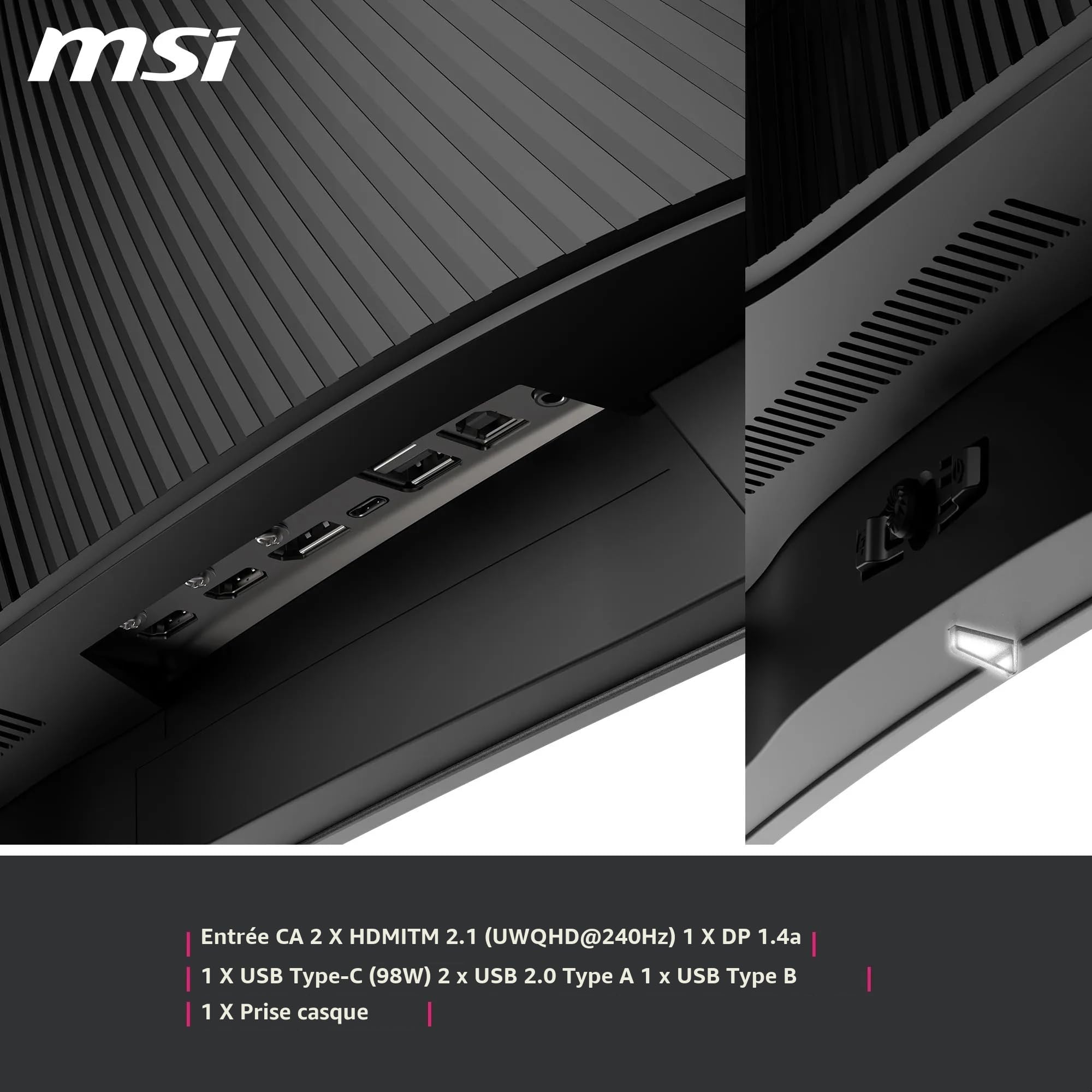 MSI MPG 341CQPX QD-OLED Écran Gaming incurvé 34.18" UWQHD
