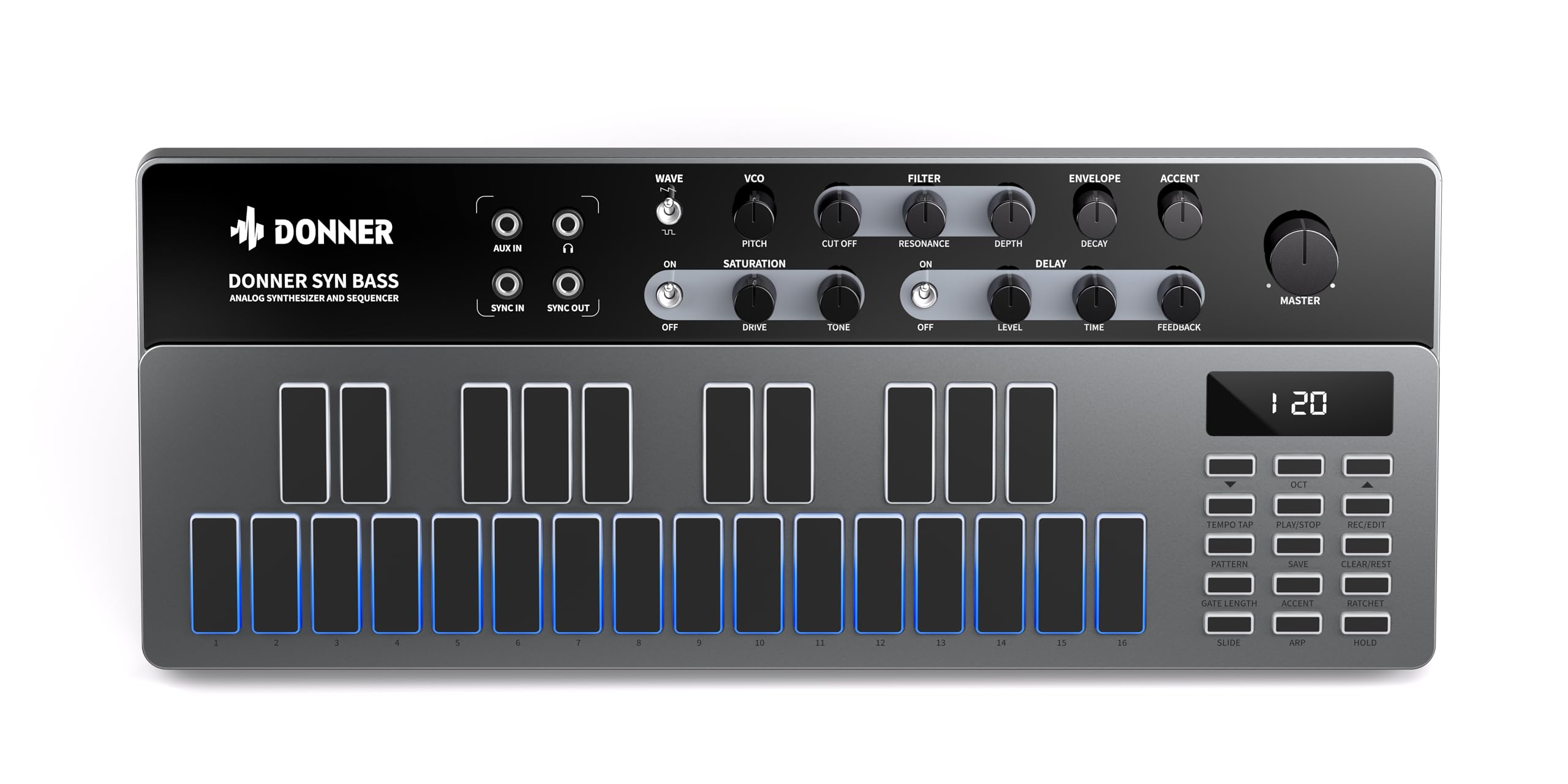 ANALOG BASS SYNTH E SEQUENCER DONNER ESSENTIAL B1