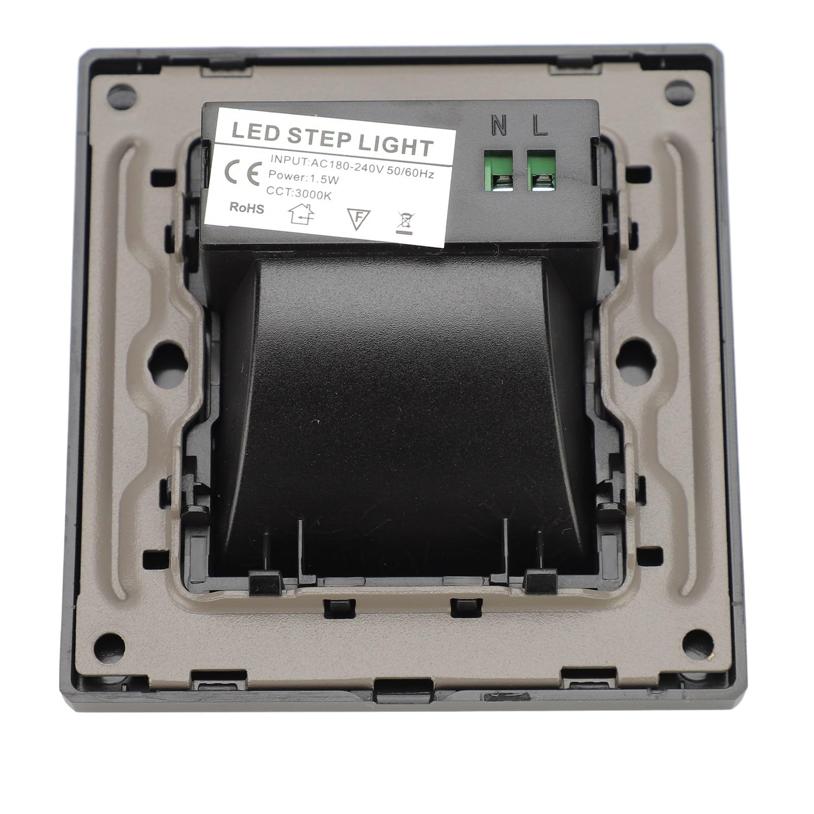 Luz con Sensor de Movimiento, 4 Luces de Suelo Empotradas Integradas para Interiores, 110-240 V, para Escalera, Pasillo, Dormitorio, Seguridad Nocturna (GRAY)