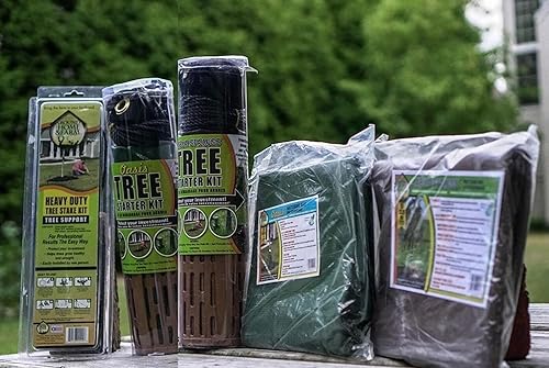 Miniatura 5 de Kit de estacas de soporte de anclaje de árbol sistema de arboristas o paisajismo resistente para plantar y trasplantar árboles, estacas de plástico