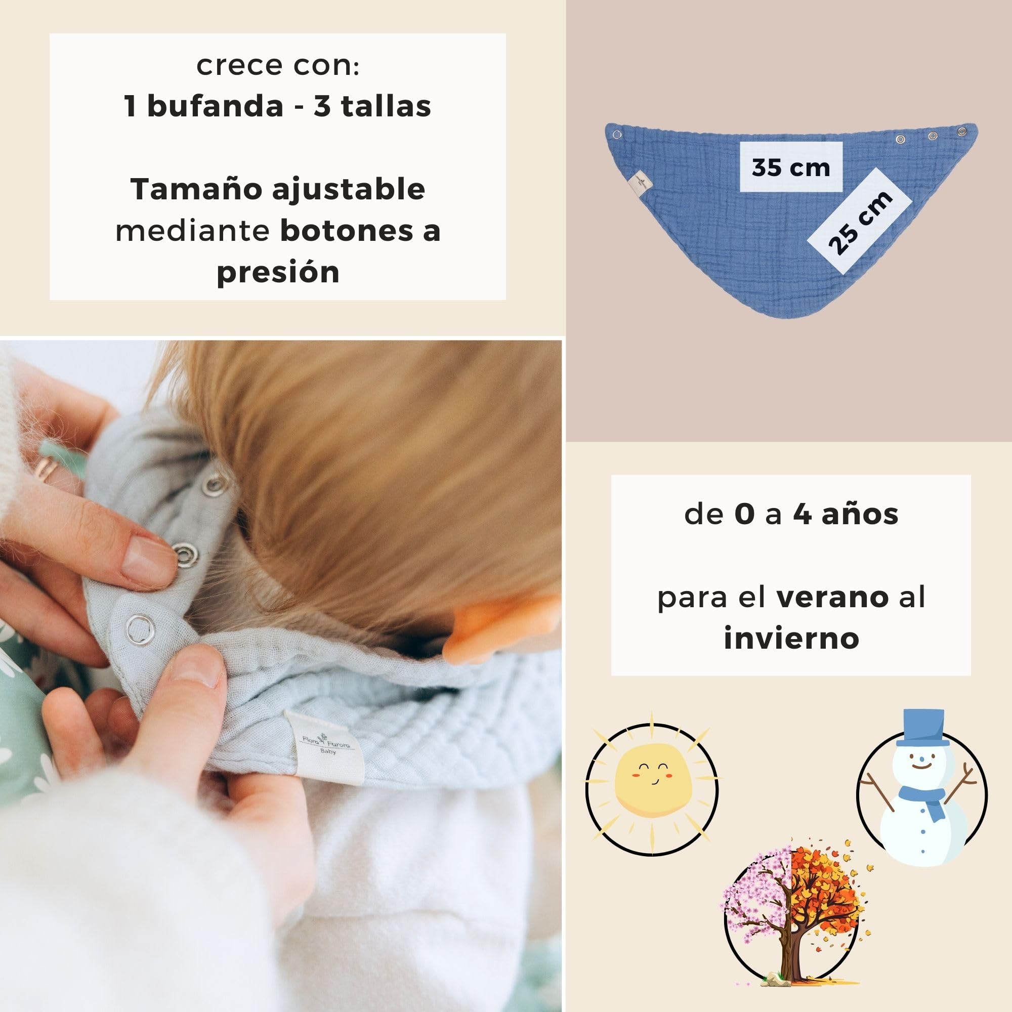 Baberos Bebe Recien Nacido (muy suave) muselina algodón orgánico ecologico GOTS + OEKO Tex 100 | absorbente y transpirable | Babero Bandana Bebe triangulares elegantes, bebe accesorios