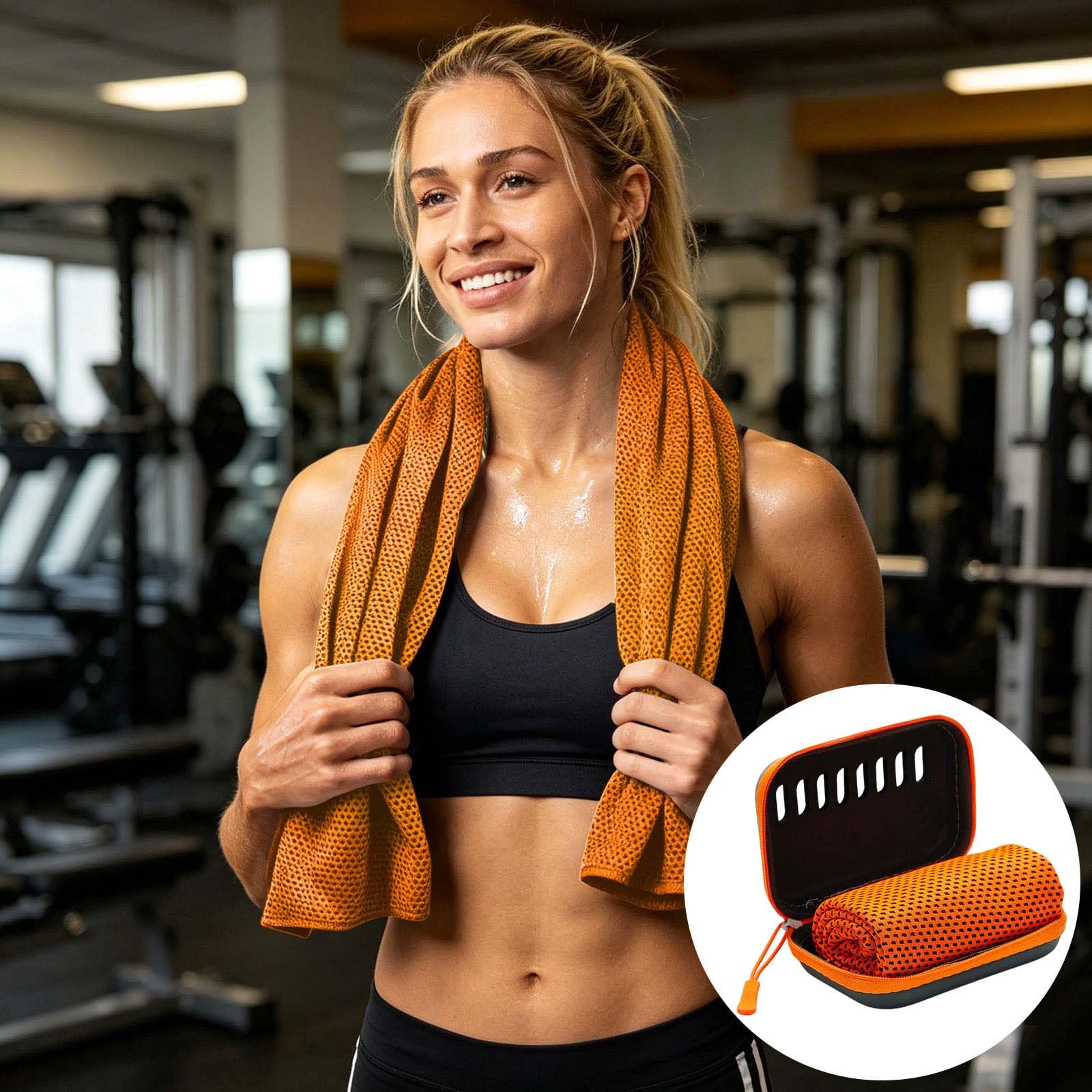 Asciugamani rinfrescanti 80 x 30 cm, asciugamano in microfibra Ice Cool per collo e viso, morbidi e traspiranti, ideali per palestra, yoga, golf, corsa, campeggio e tempo caldo, confezione da 4