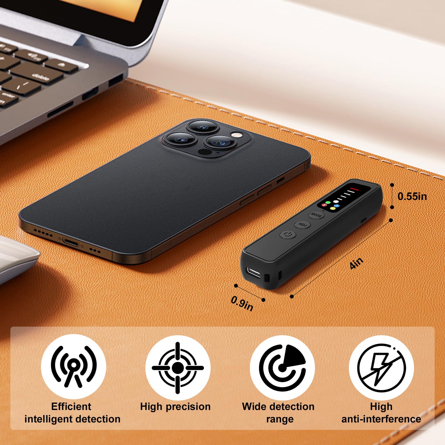 Verdeckter Kamera-Detektor, Spionagekamera-Finder, Insekten-Scanner & Kamera-Detektor, GPS-Tracker & Abhörgerät-Detektor, ideal für Hotels, Badezimmer, Häuser, Büros, Fahrzeuge und Reiseeinstellungen