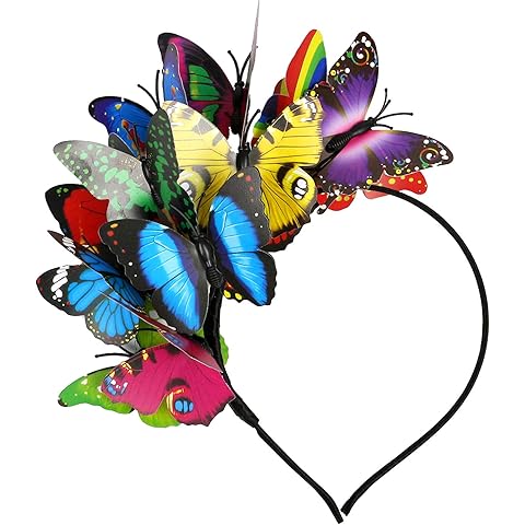 Coucoland Butterfly Fascinator Hat Monarch Butterfly Headband Crown Tea Party Halloween Costume Headpiece