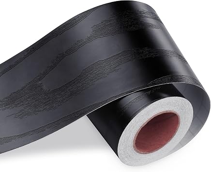 LaCheery Black Wood Mirror Frame Border Peel and Stick Mirror Border Tape Black Wallpaper Borders for Bathroom Mirrors Borders Sticker Waterproof Removable Bulletin Board Wall Paper Trim Decor 3"x197"