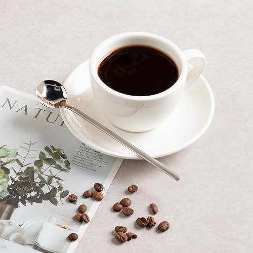 Miniatura 40 de Sweejar - 12 cucharas de café doradas, cuchara de café espresso de acero inoxidable 18/8, mini cucharas de té Vogue de 5.2 pulgadas, cuchara Dorado