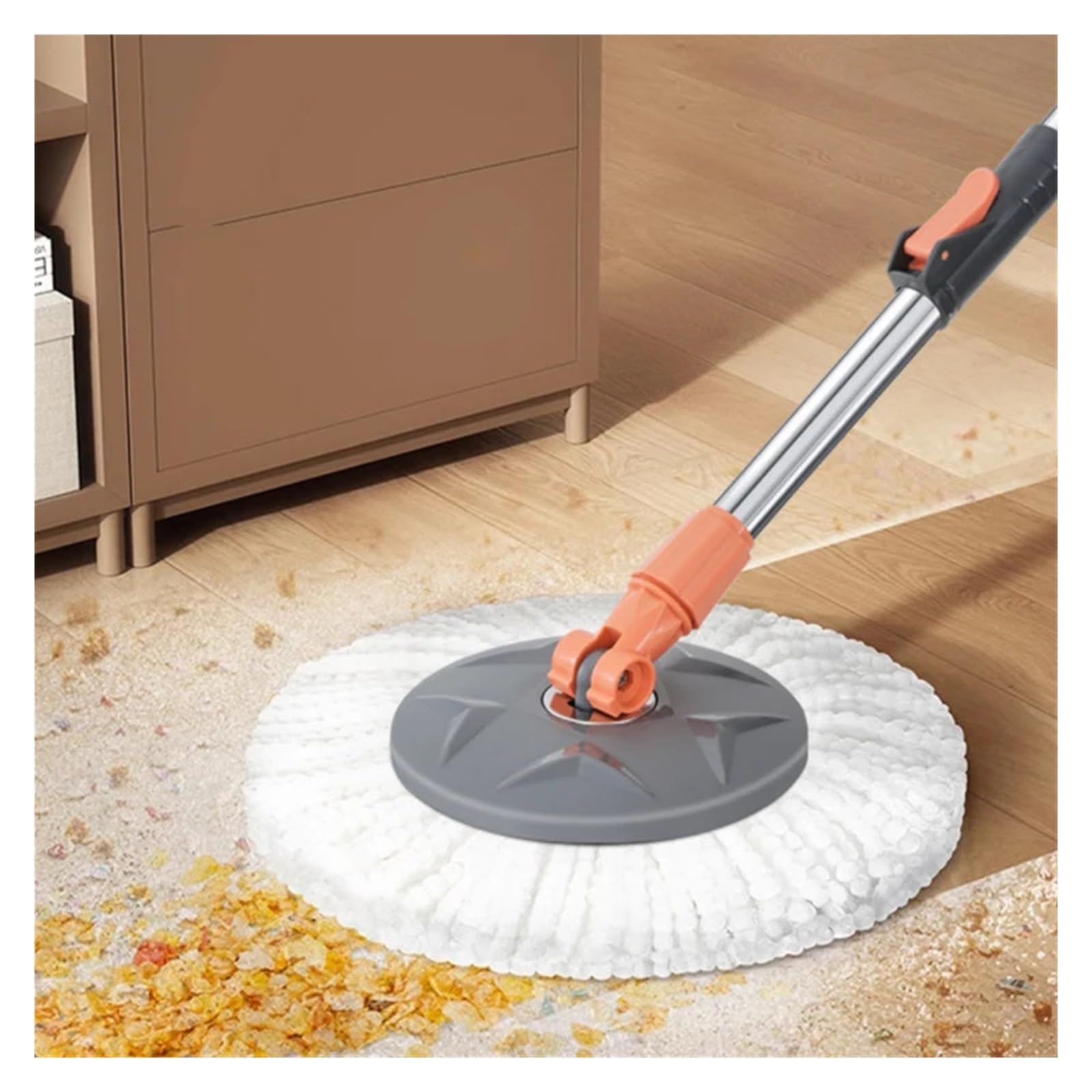 Juego de trapeador giratorio for lavado a mano perezoso, juego de cubo for trapeador desmontable con cubo, trapeador doméstico, trapeador giratorio de 360 ​​grados, limpieza del hogar(Mop Set - 3 Clot