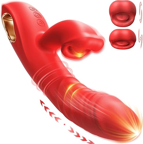 Miniatura 7 de Consoladore Vibrador de Empuje, Juguetes Sexuales para Adultos, 4EN1 Vibradores para Punto G, Estimulador de Lengua y Clítoris, Juguetes Sexuales