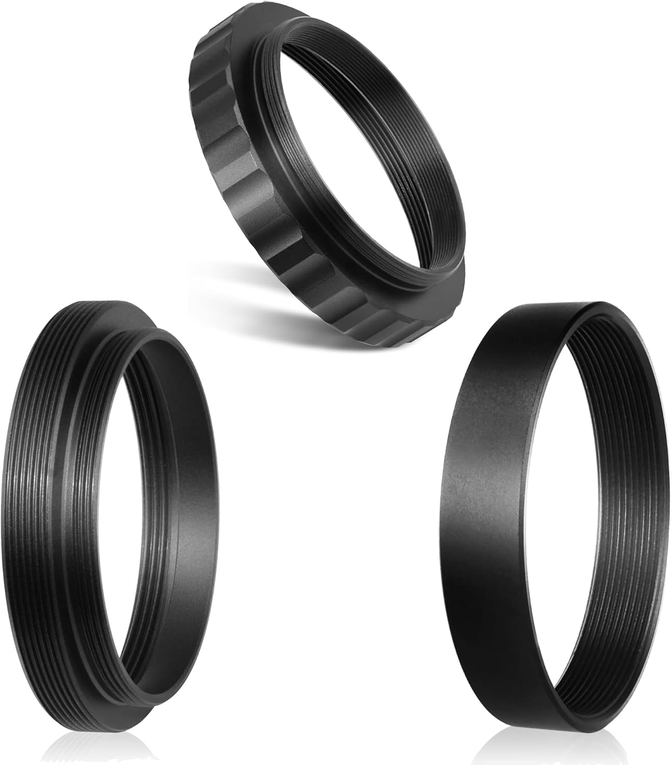 Astromania M48x0.75 (2" Filter) Female to M42*0.75 T / T2 Male Thread Telescope Adapter - Bundle with - M48X0.75 Male/M42X1 Female to M42X0.75 Male