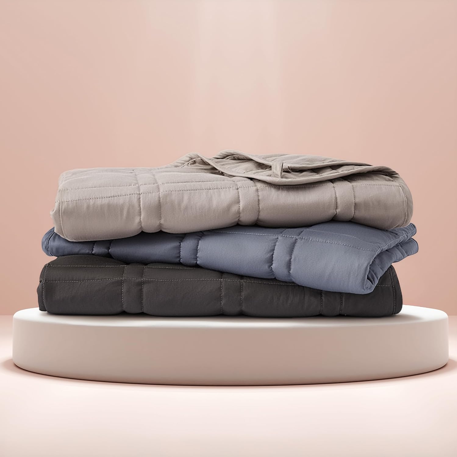 Baloo Daydreamer Weighted Lap Blanket (Silver Sage – 8lbs 36″x22″) | Cool & 100% Cotton Material | Small & Travel Friendly