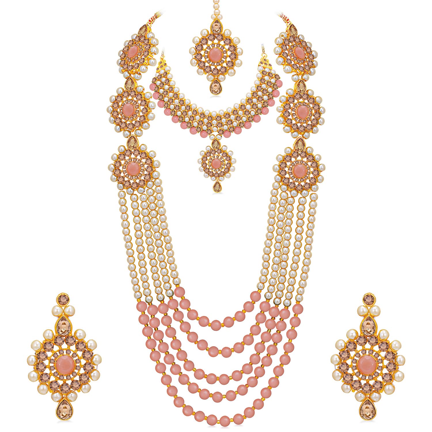 Sukkhi Ethnic Pearl Gold Plated Choker & Long Haram Dual Necklace Set for Women (B0BN67SR5X) Amazon Price History, Amazon Price Tracker