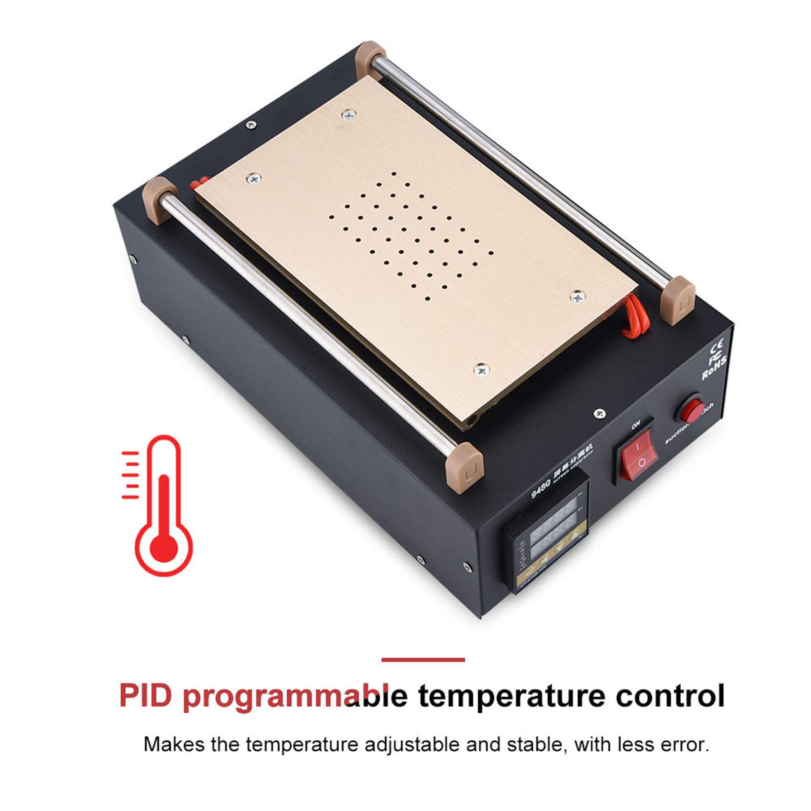 Ejoyous LCD Bildschirmtrennzeichen, 2-in-1 Vakuum Separator Maschine mit Heizplatte, 260 x 160mm PCB Preheater Vorwärmen Ofen, 400W
