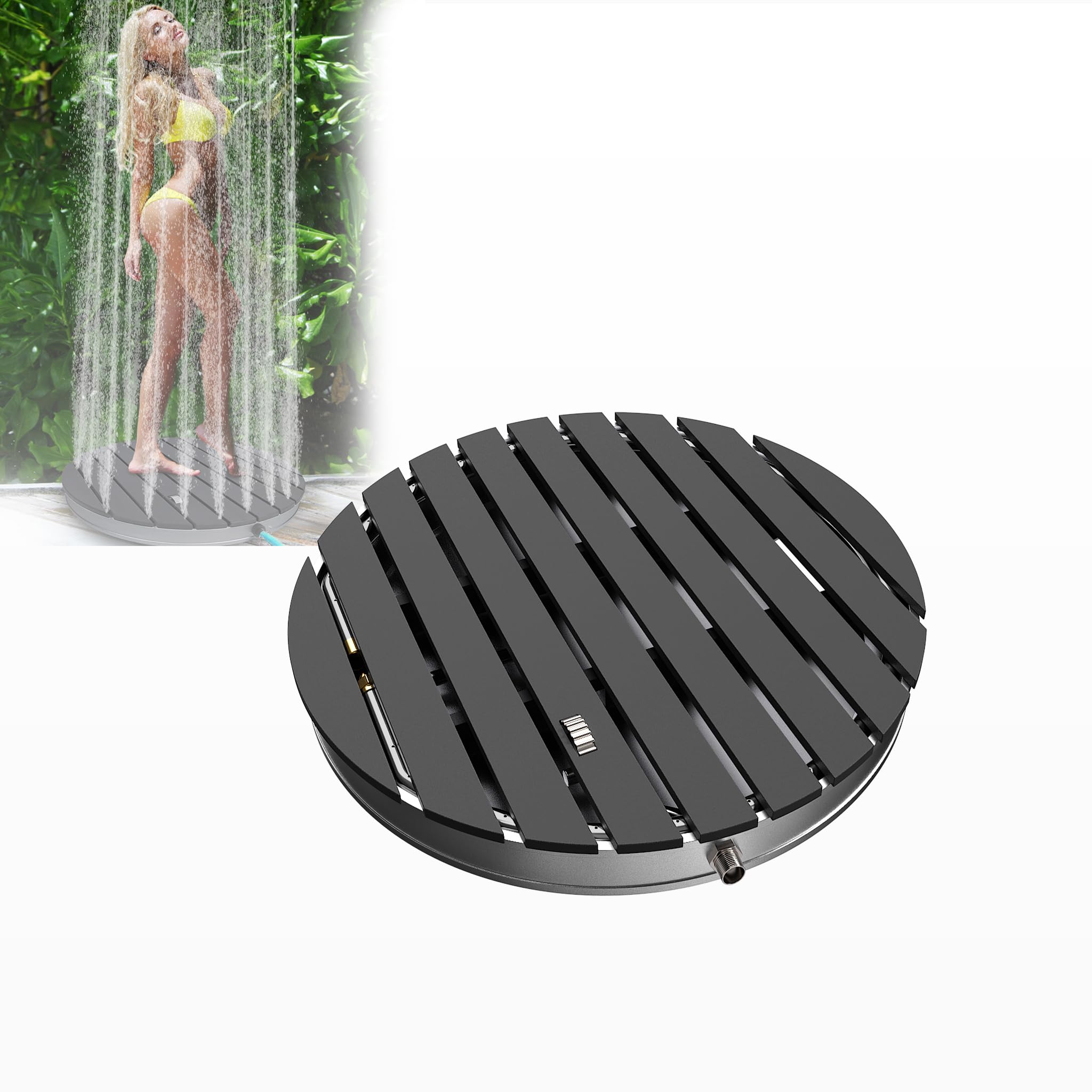 uisebrt douche jardin wpc aluminium