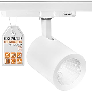 ORANGE LED 3-Phasen Schienen Deckenstrahler - OR 1010-85 LED Spot weiß - 20W - 30° - hochwertiger LED Strahler für Stromschienen - Schienensystem Leuchte - Stromschienenstrahler (4000K)