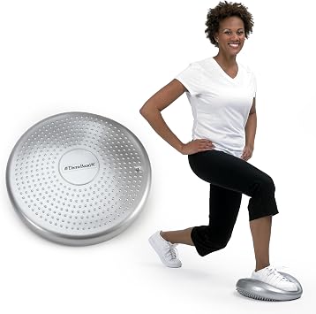 THERABAND Stability Disc 33cm Ball Cushion, Wobble Disc for Balance Training, Dynamic Sitting, Physiotherapy, Great for Active Sitting & Correct Posture, Silver