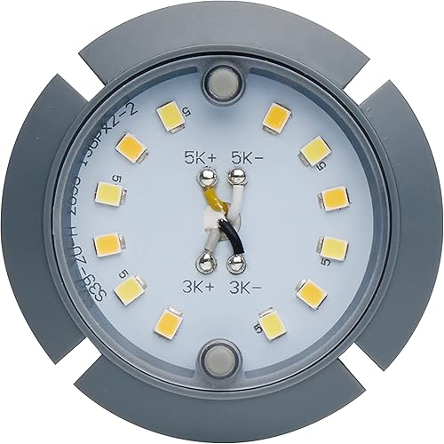 Miniatura 5 de Satco ColorQuick - Lámpara de repuesto LED de base media seleccionable CCT de 18 W en estilo utilitario, 6.22 pulgadas de longitud y 2.36 pulgadas