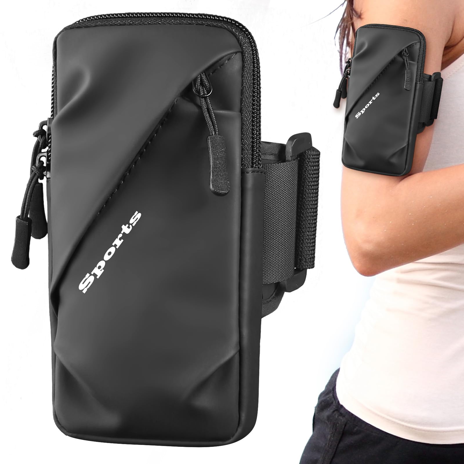 Brassard de course imperméable pour sports de plein air, s'adapte à l'iPhone et à tous les téléphones portables, utilisation pour la course, la marche, la randonnée et le cyclisme