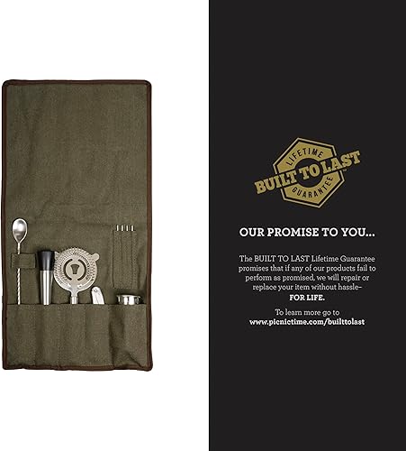 Miniatura 8 de LEGACY - una marca Picnic Time, kit de herramientas enrollables de barra de 10 piezas, kit enrollable de herramientas de barra de 10 piezas, juego