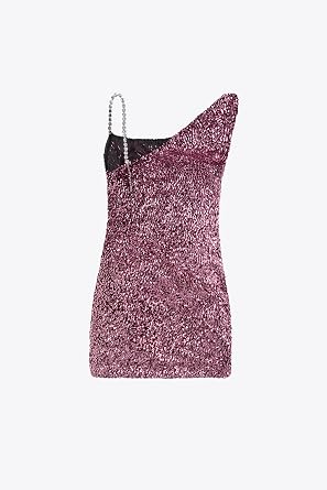 Crystal Strap Sequin Mini Dress