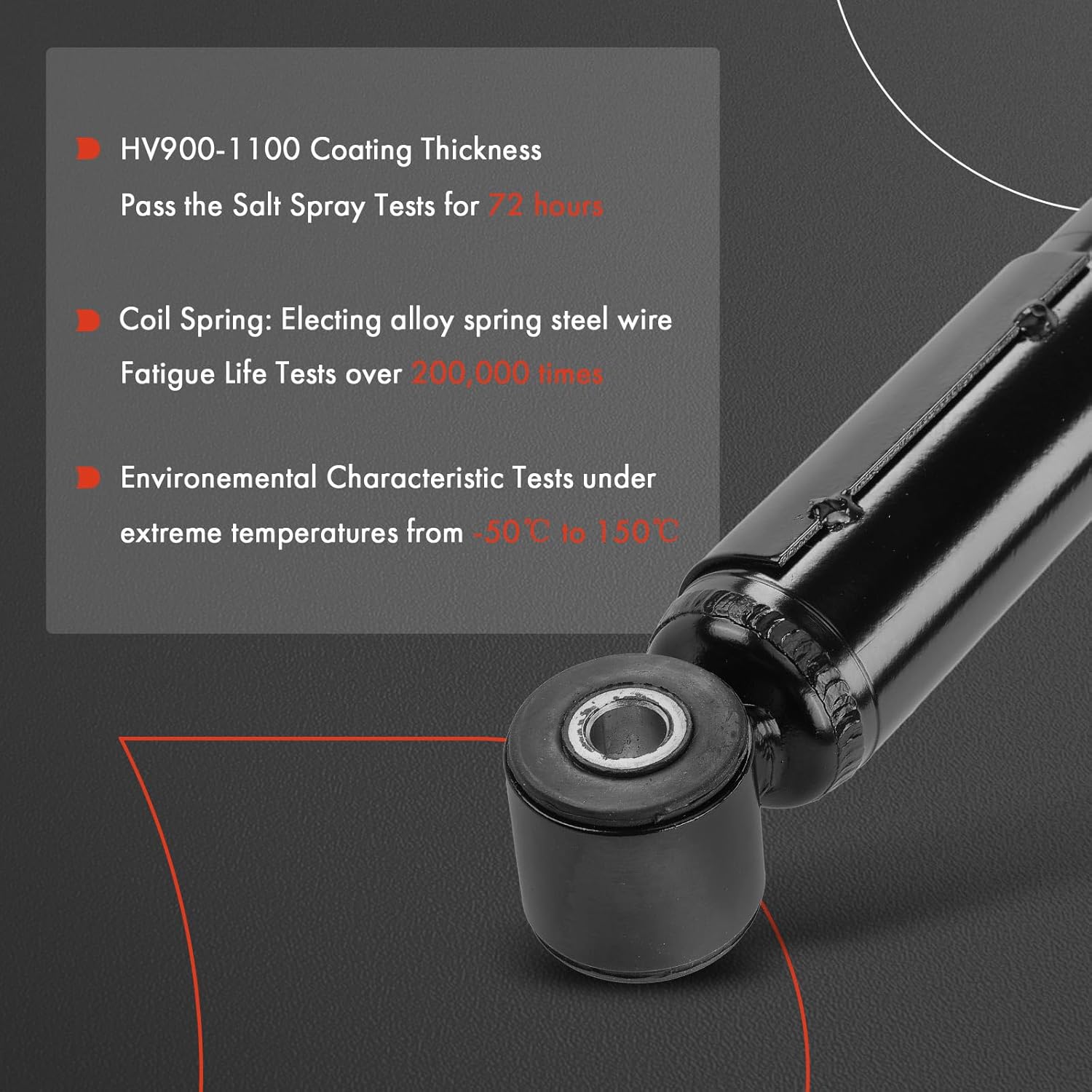 A-Premium Rear Pair (2) Shock Absorber Strut Assembly Compatible with Honda Odyssey 2005 2006 2007 2008 2009 2010, Driver and Passenger Side