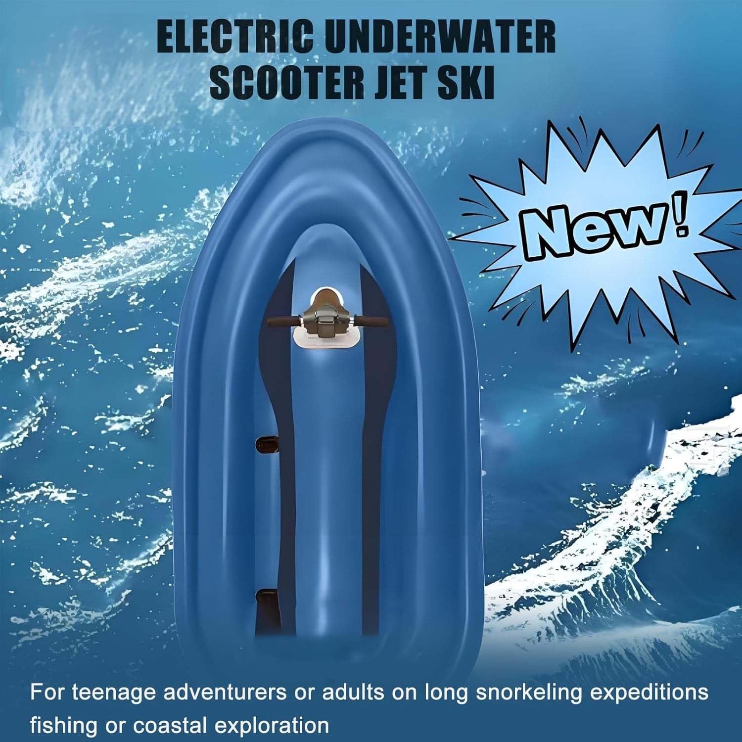 Jet Boat Gonflable, Bateau De Surf, Jet Ski Gonflable avec Scooter De 500 W Et Pagaie, Batterie De 10 000 MAh, Bateau À Moteur Électrique, pour Les Sports Nautiques.