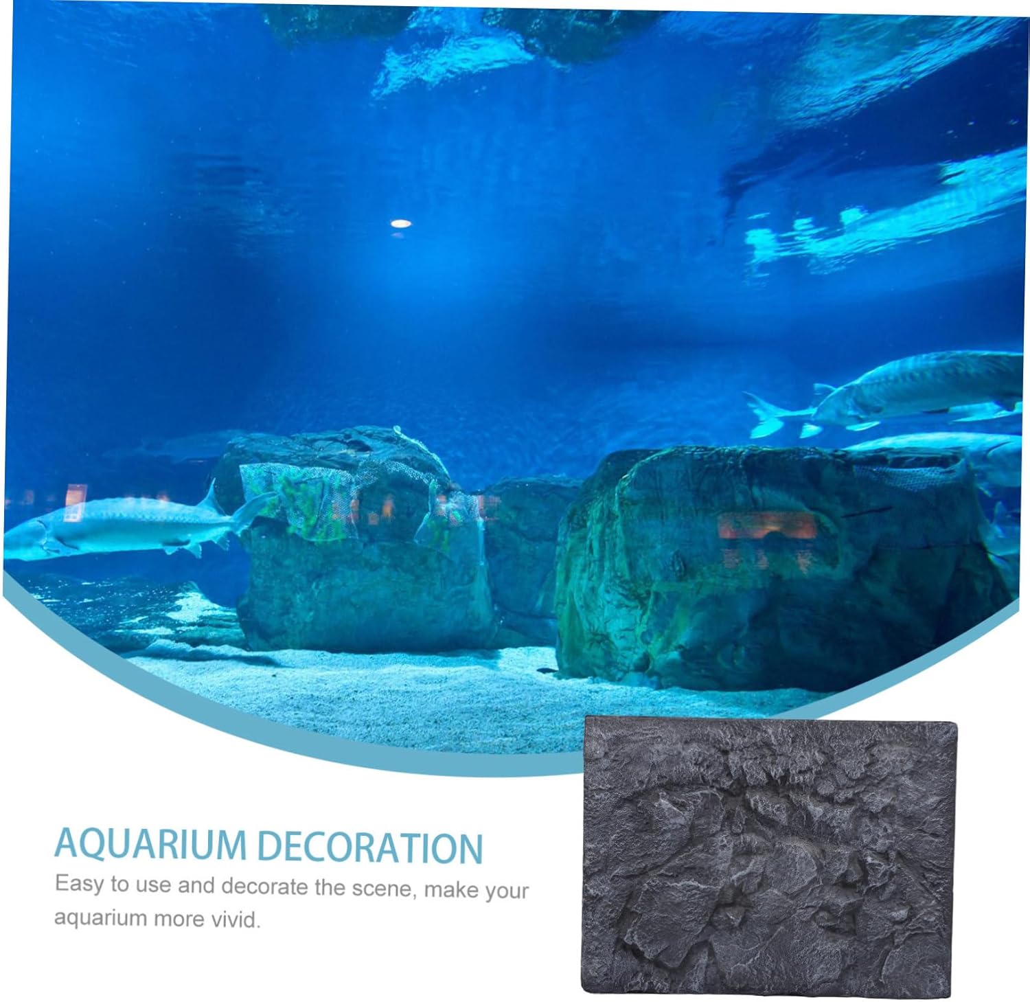 Three Aquarium Background Wall Decor for Reptiles Tank Natural Stone Texture Easy to Install Decorative Board for Fish Tanks and Environments