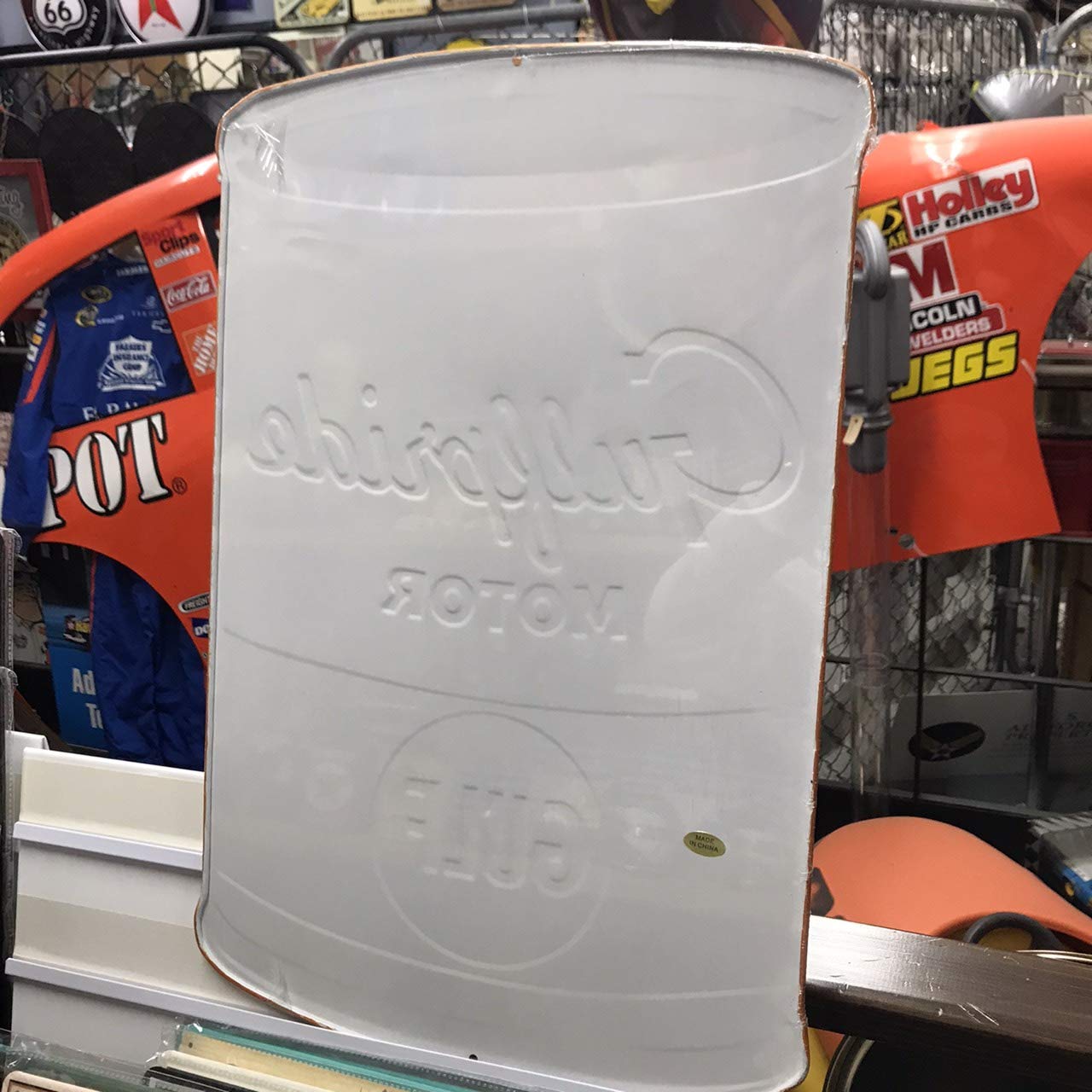 Amazon | BIG GULF OIL CAN ビッグ ガルフ オイル缶 エンボスサイン 