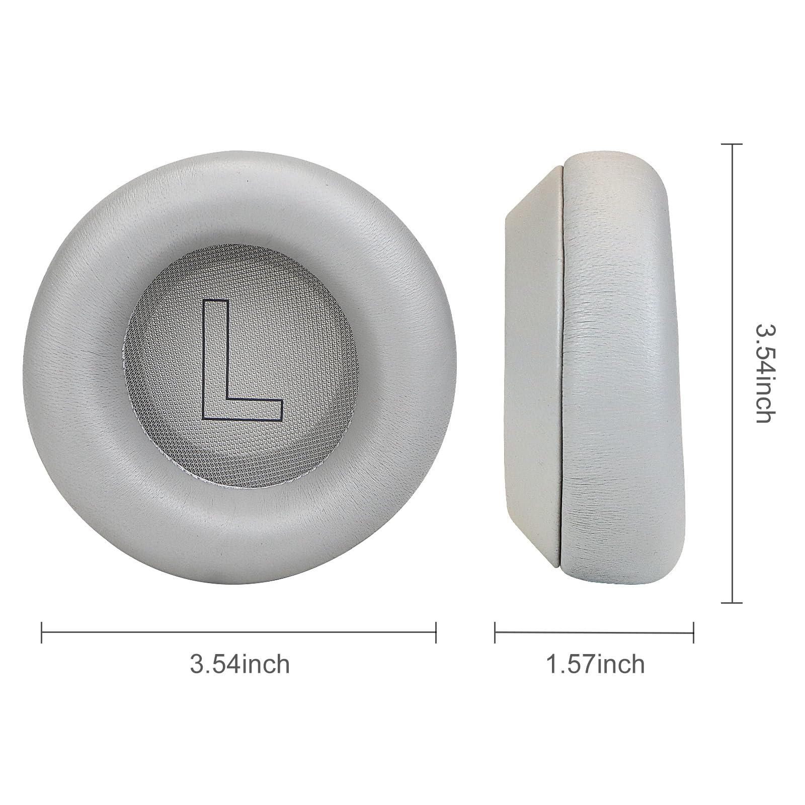 SINOWO Lambskin Ear Pads,Replacement Sheepskin Earpads for Bang & Olufsen Beoplay Portal Wireless Noise Cancelling Gaming Headphones,Ear Cushions with Noise Isolation Memory Foam(Grey Mist) - Image 4